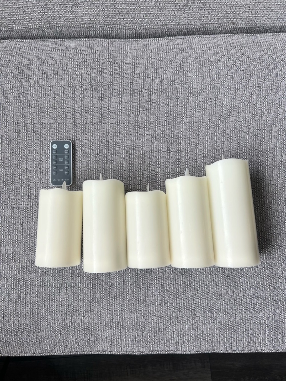 Sterno LED Wax Candle Moving Flame 5 Piece Set With Remote Control. Item 1309833 - Picture 6 of 7